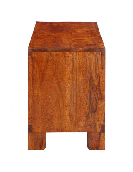 Mobile Porta TV Multicolore 110x30x40 Legno Massello di Acacia