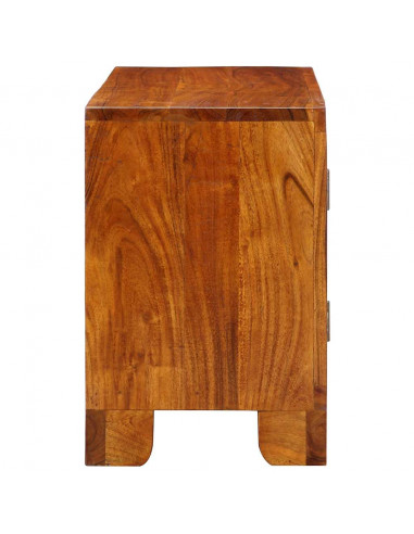 Mobile Porta TV Multicolore 90x30x45 Legno Massello di Acacia