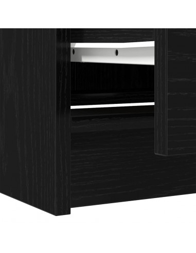 Mobile Porta TV Nero 40x35x54 cm in Legno Multistrato