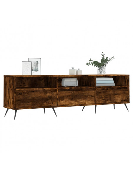 Mobile Porta TV Rovere Fumo 150x30x44,5 cm in Legno Multistrato