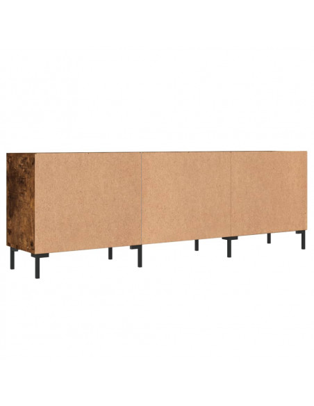 Mobile Porta TV Rovere Fumo 150x30x50 cm in Legno Multistrato