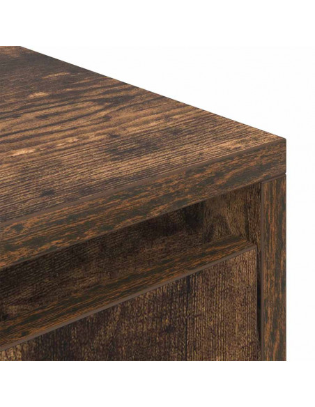 Mobile Porta TV Rovere Fumo 188,5x41x50 cm in Legno Multistrato