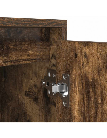 Mobile Porta TV Rovere Fumo 188,5x41x50 cm in Legno Multistrato