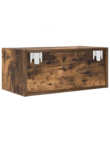 Mobile Porta TV Rovere Fumo 60x31x25,5 cm in Legno Multistrato