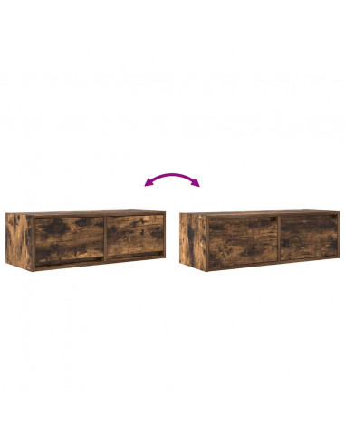 Mobile Porta TV Rovere Fumo 80x31x25,5 cm in Legno Multistrato