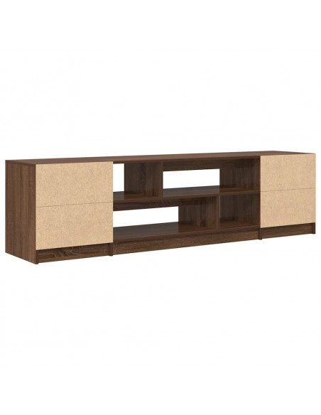 Mobile Porta TV Rovere Marrone 188,5x41x50 cm Legno Multistrato
