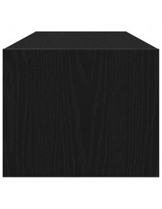 Mobile Porta TV Rovere Nero 100x31x25,5 cm in Legno Multistrato 2