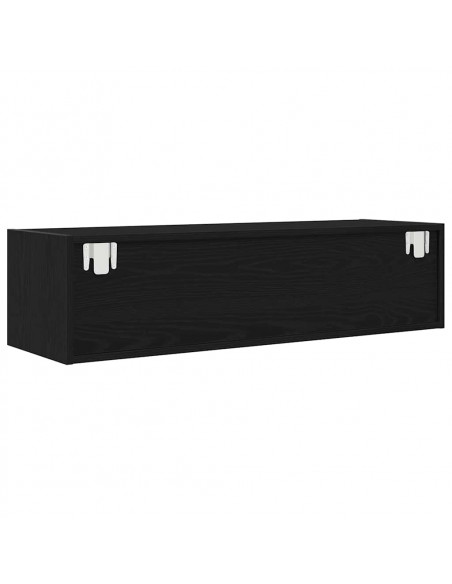 Mobile Porta TV Rovere Nero 100x31x25,5 cm in Legno Multistrato