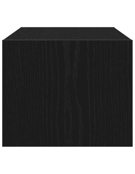 Mobile Porta TV Rovere Nero 60x31x25,5 cm in Legno Multistrato