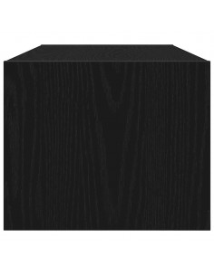 Mobile Porta TV Rovere Nero 80x31x25,5 cm in Legno Multistrato 2