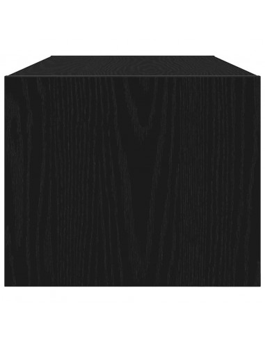 Mobile Porta TV Rovere Nero 80x31x25,5 cm in Legno Multistrato