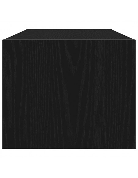 Mobile Porta TV Rovere Nero 80x31x25,5 cm in Legno Multistrato