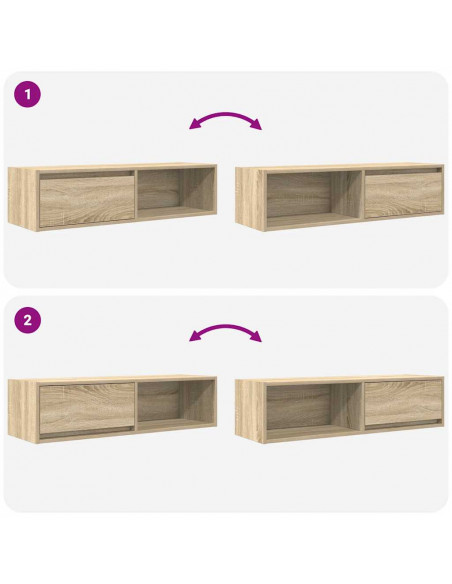 Mobile Porta TV Rovere Sonoma 100x31x25,5 cm Legno Multistrato