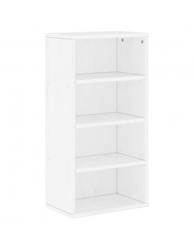 Mobile TV 5 pz con Contenitore ODDA Bianco in Legno di Pino