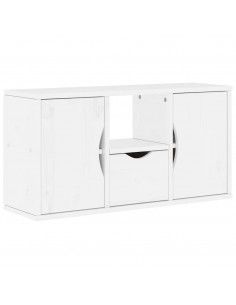 Mobile TV 5 pz con Contenitore ODDA Bianco in Legno di Pino 2