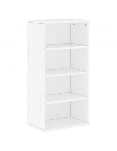 Mobile TV 5 pz con Contenitore ODDA Bianco in Legno di Pino