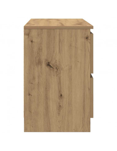 Mobile TV Rovere Artigianale 80x35x54 cm in Legno Multistrato