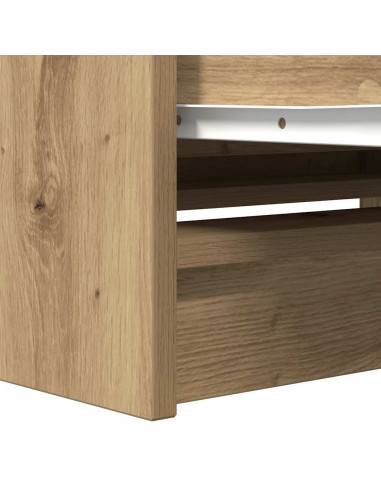 Mobile TV Rovere Artigianale 80x35x54 cm in Legno Multistrato