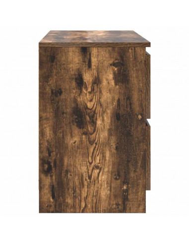 Mobile TV Rovere Fumo 80x35x54 cm in Legno Multistrato