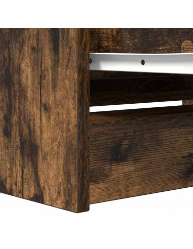 Mobile TV Rovere Fumo 80x35x54 cm in Legno Multistrato