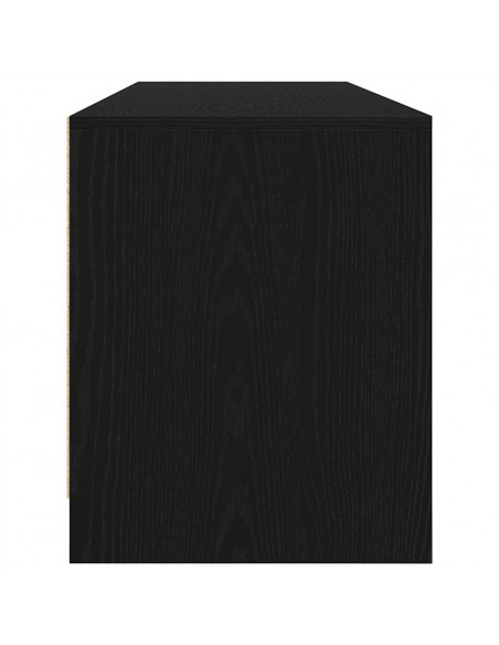 Mobile TV Rovere Nero 188,5x41x50 cm in Legno Multistrato