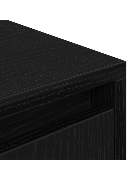Mobile TV Rovere Nero 188,5x41x50 cm in Legno Multistrato