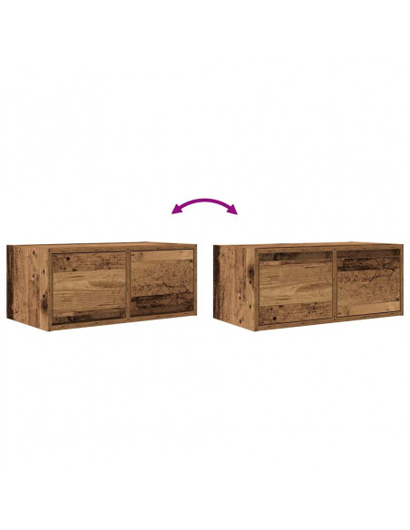 Mobili Porta TV 2 pz Legno Antico 60x31x25,5 cm in Truciolato