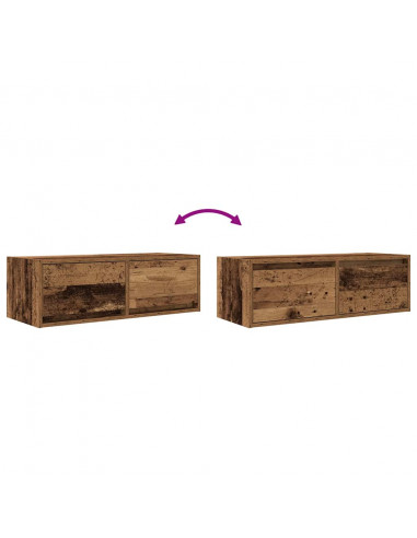 Mobili Porta TV 2 pz Legno Antico 80x31x25,5 cm in Truciolato