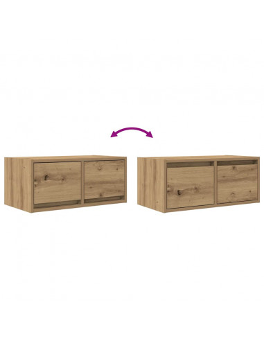 Mobili Porta TV 2 pz Rovere Artigianale 60x31x25,5cm Truciolato