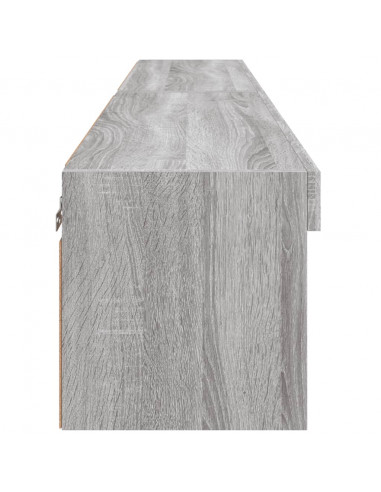 Mobili Porta TV con Luci LED 2 pz Grigio Sonoma 80x30x30 cm