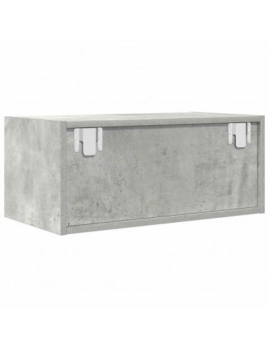 Mobili TV 2 pz Grigio Cemento 60x31x25,5cm in Legno Multistrato