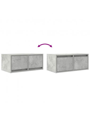Mobili TV 2 pz Grigio Cemento 60x31x25,5cm in Legno Multistrato