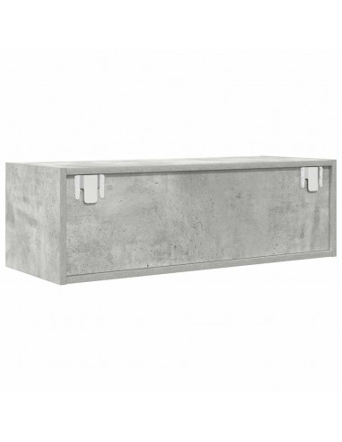 Mobili TV 2 pz Grigio Cemento 80x31x25,5cm in Legno Multistrato