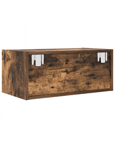 Mobili TV 2 pz Rovere Fumo 60x31x25,5 cm Legno Multistrato