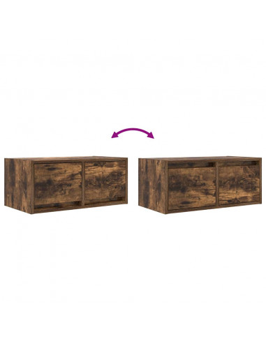 Mobili TV 2 pz Rovere Fumo 60x31x25,5 cm Legno Multistrato