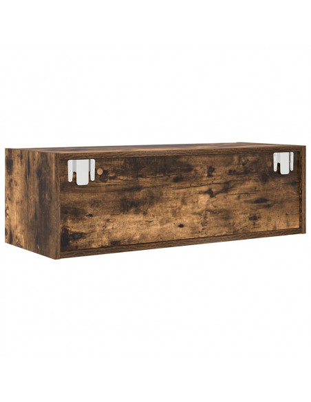 Mobili TV 2 pz Rovere Fumo 80x31x25,5 cm Legno Multistrato