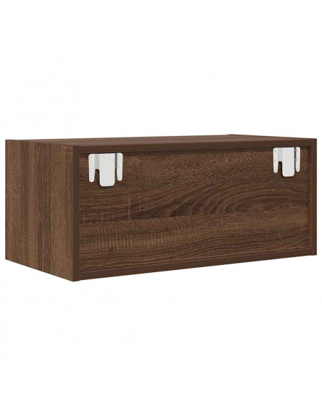 Mobili TV 2 pz Rovere Marrone 60x31x25,5 cm Legno Multistrato