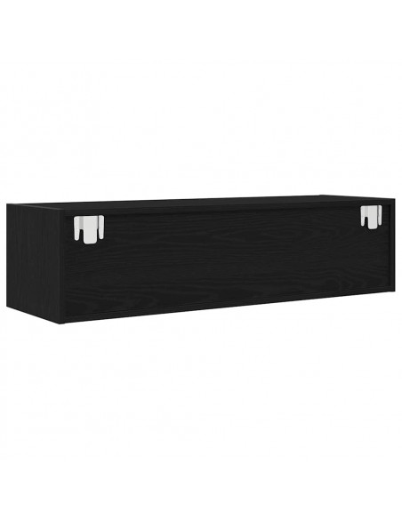 Mobili TV 2 pz Rovere Nero 100x31x25,5 cm in Legno Multistrato