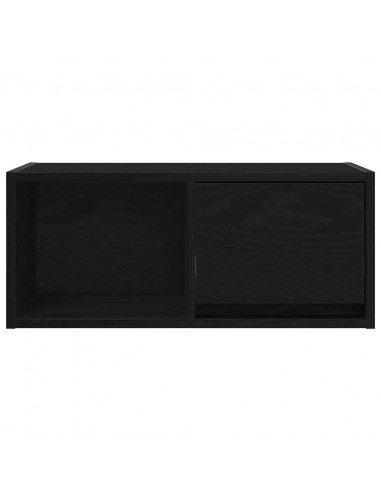 Mobili TV 2 pz Rovere Nero 60x31x25,5 cm in Legno Multistrato