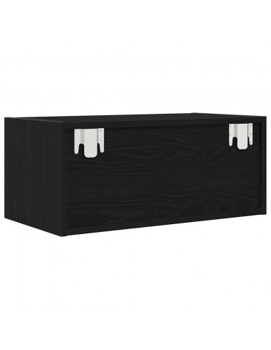Mobili TV 2 pz Rovere Nero 60x31x25,5 cm in Legno Multistrato