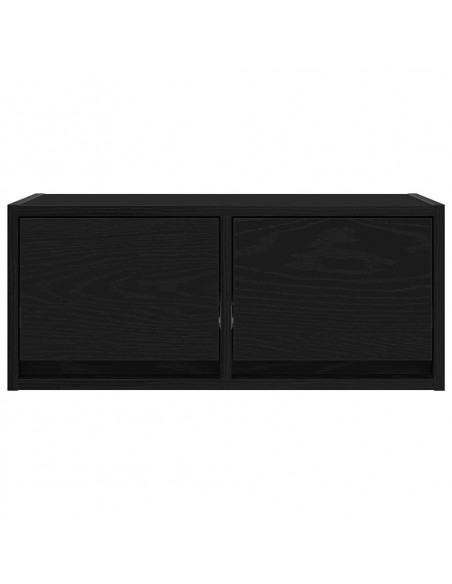 Mobili TV 2 pz Rovere Nero 60x31x25,5 cm in Legno Multistrato
