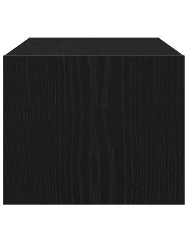 Mobili TV 2 pz Rovere Nero 60x31x25,5 cm in Legno Multistrato