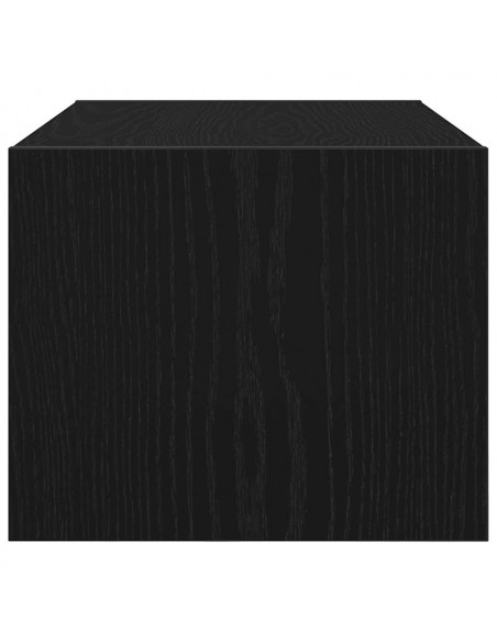 Mobili TV 2 pz Rovere Nero 60x31x25,5 cm in Legno Multistrato