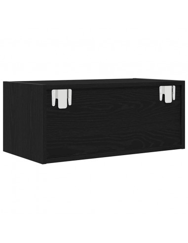 Mobili TV 2 pz Rovere Nero 60x31x25,5 cm in Legno Multistrato