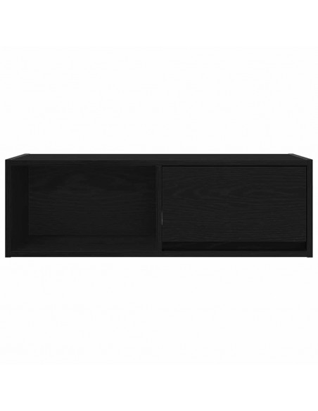 Mobili TV 2 pz Rovere Nero 80x31x25,5 cm in Legno Multistrato