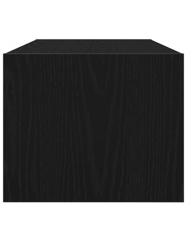 Mobili TV 2 pz Rovere Nero 80x31x25,5 cm in Legno Multistrato