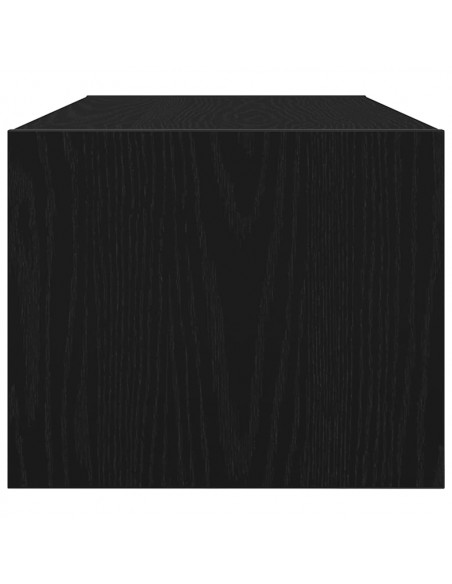 Mobili TV 2 pz Rovere Nero 80x31x25,5 cm in Legno Multistrato