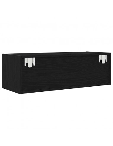 Mobili TV 2 pz Rovere Nero 80x31x25,5 cm in Legno Multistrato