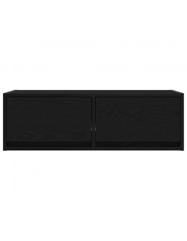 Mobili TV 2 pz Rovere Nero 80x31x25,5 cm in Legno Multistrato