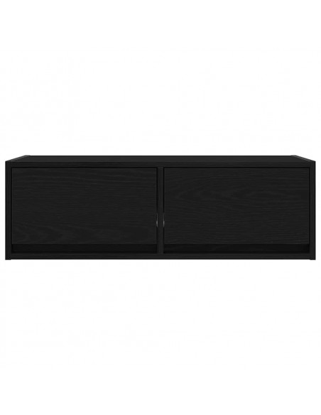 Mobili TV 2 pz Rovere Nero 80x31x25,5 cm in Legno Multistrato